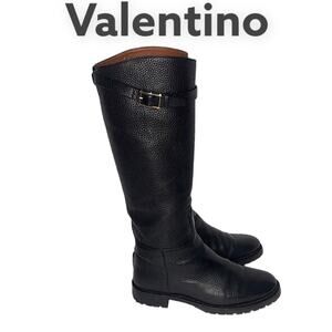 VALENTINO GENUINE LEATHER BOOTS SHOES MADE IN ITALY WO'S EU 35.5